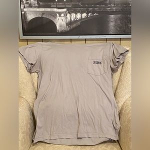 Grey Victoria’s Secret pink T-shirt